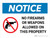Notice: No Firearms or Weapons Allowed On This Property Landscape - Wall Sign