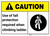 Caution: Use Of Fall Protection Required Climbing Ladder ANSI - Wall Sign