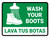 Wash Your Boots Bilingual Spanish Landscape - Wall Sign