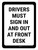 Drivers Must Sign In Portrait - Wall Sign