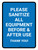 Please Sanitize All Equipment Before and After Use Thank You Portrait - Wall Sign