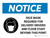 Notice: Face Mask Required For Delivery Drivers Landscape - Wall Sign