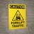 Caution: Forklift Traffic Vertical with Graphic - Wall Sign