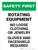 Safety First: Rotating Equipment No Loose Clothing or Jewelry Portrait - Wall Sign