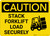 Caution: Stack Forklift Load Securely With Graphic - Wall Sign
