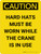 Caution: Hard Hats Must Be Worn While Crane is in Use Portrait - Wall Sign