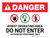 Danger: Robot Operating Area Do Not Enter - Authorized Personnel Only Landscape - Wall Sign
