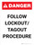Danger: Follow Lockout Tagout Procedure Portrait - Wall Sign