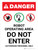 Danger: Robot Operating Area Do Not Enter - Authorized Personnel Only Portrait - Wall Sign