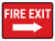 Fire Exit Right Arrow Landscape - Wall Sign