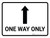 One Way Only with Arrows Landscape - Wall Sign
