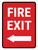 Fire Exit Left Arrow Portrait - Wall Sign