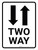 Two Way with Arrows Portrait - Wall Sign