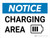 Notice: Charging Area with Icon Landscape - Wall Sign