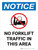 Notice: No Forklift Traffic In This Area Portrait - Wall Sign