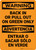 Warning: Back In Or Pull Out On Green Only Bilingual Spanish - Wall Sign