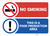 Warning: No smoking Food Production Area - Wall Sign