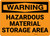 Warning: Hazardous Material Storage Area - Wall Sign