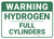 Warning: Hydrogen Full Cylinders - Wall Sign