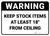 Warning: Keep Stock Items At Least 18 Inch From Ceiling - Wall Sign