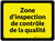 Inspection De Contrôle De Qualité De La Zone Jaune - Rectangle - De-Chaussée Signe