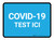 COVID-19 Test Ici Bleu De-Chaussée Signe