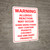Warning: May Contain Peanut Coconut Egg Dairy Products - Wall Sign