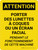 Attention: l'EPI à Porter des Lunettes de protection d'écran facial Pendant le Fonctionnement de la Machine (Caution: PPE Wear Goggles of Face Shield While Operating Machine) French Portrait - Wall Sign