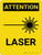 Attention: Laser (Caution: Laser) French Portrait - Wall Sign