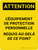 Attention: les EPI Requis au-Delà de Ce Point (Caution: PPE Required Beyond This Point) - French Portrait - Wall Sign