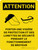 Attention: Porter un masque de protection et des Lunettes de Sécurité Pendant le Fonctionnement de Broyeur (Caution: Wear Face Shield and Safety Glasses While Operating Grinder) French Portrait - Wall Sign
