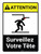 Attention: Surveillez Votre Tête (Caution: Watch Your Head ANSI) French Portrait - Wall Sign