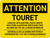 Attention: Touret (Caution: Bench Grinder) French Landscape - Wall Sign