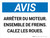 Notice: Arrêter le Moteur Ensemble de Freins Calez les Roues (Notice: Shut off Engine Set Brakes Chock Wheels) French Landscape - Wall Sign