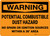 Warning: Potential Combustible Dust No Spark 36 Inches - Wall Sign