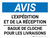 Notice: l'Expédition et la Réception de l'Anneau de Bell Pour les Livraisons (Notice: Shipping and Receiving Ring Bell For Deliveries) French Landscape - Wall Sign
