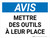 Notice: Mettre des Outils à Leur Place (Notice: Put Tools Back In Their Proper Place) French Landscape - Wall Sign