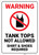Warning: Tank Tops Not Allowed Shirt Shoes Required - Wall Sign