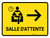 Salle D'Attente Avec Le Bouton Droit De La Flèche Jaune (Waiting Room With Right Arrow Yellow) Landscape French - Wall Sign