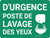 D'urgence poste de douche Oculaire (Emergency Eyewash Station) Landscape French - Wall Sign