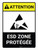 ESD Zone Protégée (ESD Protected Area) Portrait French - Wall Sign