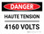Haute Tension 4160 Volts (High Voltage 4160 Volts) Landscape French - Wall Sign
