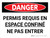 Danger: Espace Clos Permis Requis (Danger: Confined Space Permit Required) Landscape French - Wall Sign