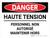 Danger: Haute Tension Du Personnel Non Autorisé Maintenir (Danger: High Voltage Unauthorized Personnel Keep Out) Landscape French - Wall Sign