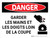 Danger: Lavable En Mains Les Doigts Coupe (Danger: Machine Hands Fingers Cutter) Landscape French - Wall Sign