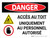 Danger: le ToitAccès au Personnel Autorisé Seulement (Danger: Roof Access Authorized Personnel Only) Landscape French - Wall Sign