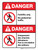 Danger: Les Chariots Élévateurs Ne Pas La Circulation Des Piétons (Danger: Forklifts Only No Pedestrian Traffic Bilingual) Portrait French - Wall Sign