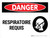 Danger: Respiratoire Nécessaire (Danger Respirator Required) Landscape -Wall Sign