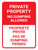 Propriété Privée, Pas De Dumping Permis (Private Property No Dumping Allowed Bilingual) Portrait French - Wall Sign