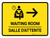 Salle D'Attente Avec Le Bouton Droit De La Flèche Jaune (Waiting Room With Right Arrow Yellow Bilingual) Landscape French - Wall Sign